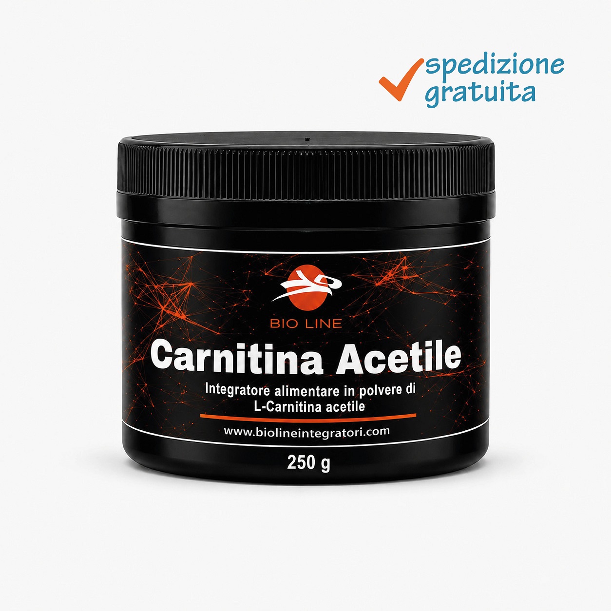 Carnitina acetile_250g_sg Carnitina Acetile - Integratore in polvere di acetil L-carnitina - Sostanza pura senza eccipienti - immagine 1