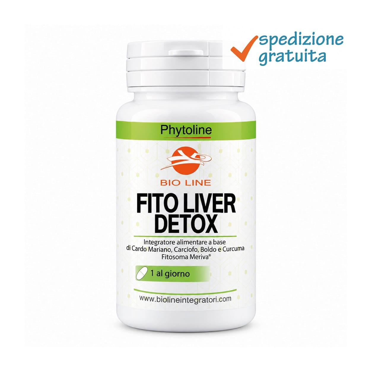 Fito liver detox_60cpr_sg Fito Liver Detox - Integratore in compresse di carciofo, cardo mariano e curcuma - immagine 1