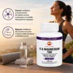 K & Magnesium - Integratore in compresse masticabili di potassio utile per la funzione muscolare e di magnesio utile per la riduzione della stanchezza - immagine 2