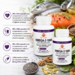 Omega 3 - Integratore in capsule molli di omega 3 - Utili per il controllo dei livelli di trigliceridi e della pressione sanguigna - immagine 3