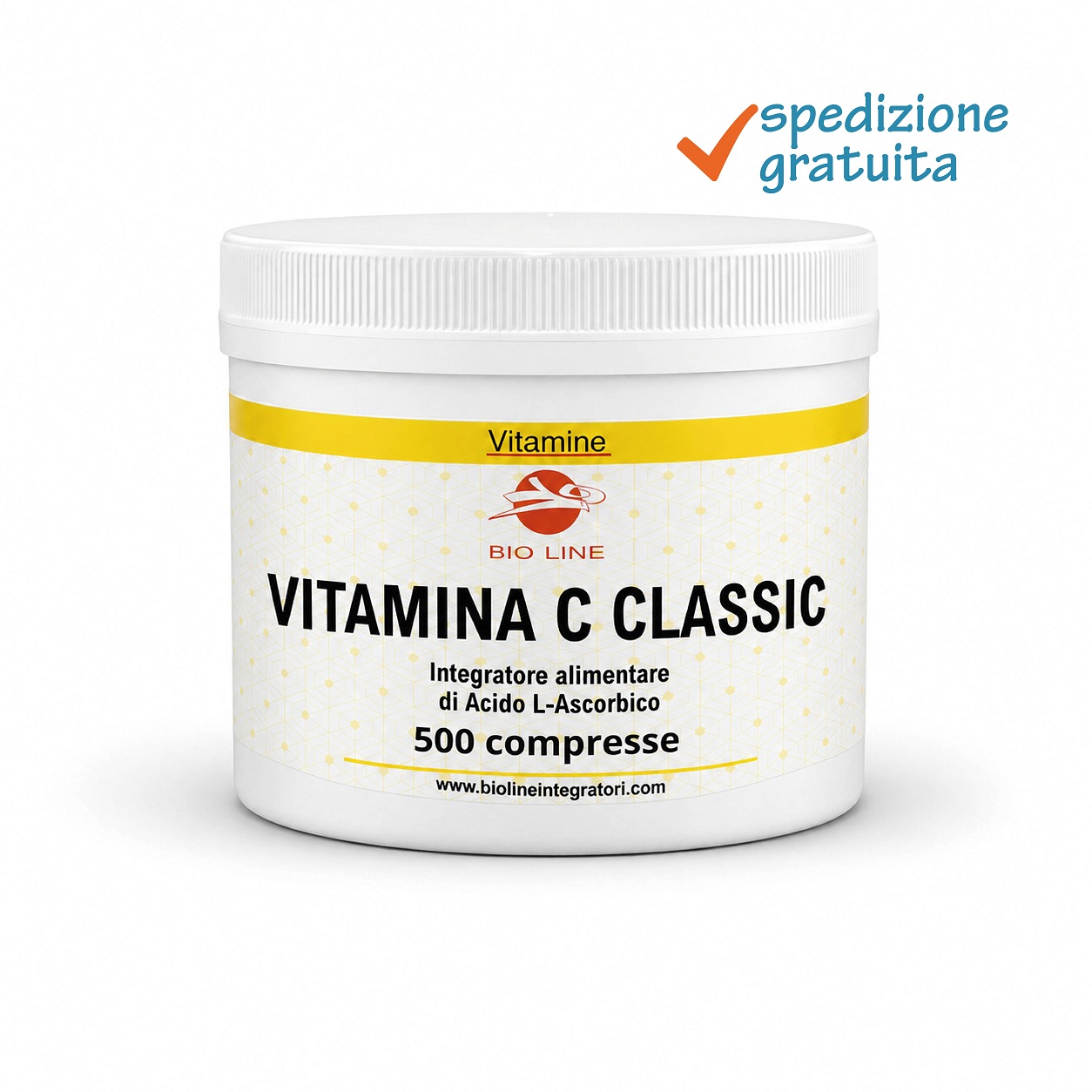 Vitamina C Classic_500 cpr_sg Vitamina C TAB Classic - Integratore in compresse di vitamina C - Utile per l'azione antiossidante - immagine 1