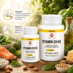 Vitamin D3+K2 - Integratore in capsule di vitamina D e vitamina K - Utile per il mantenimento delle ossa - immagine 3