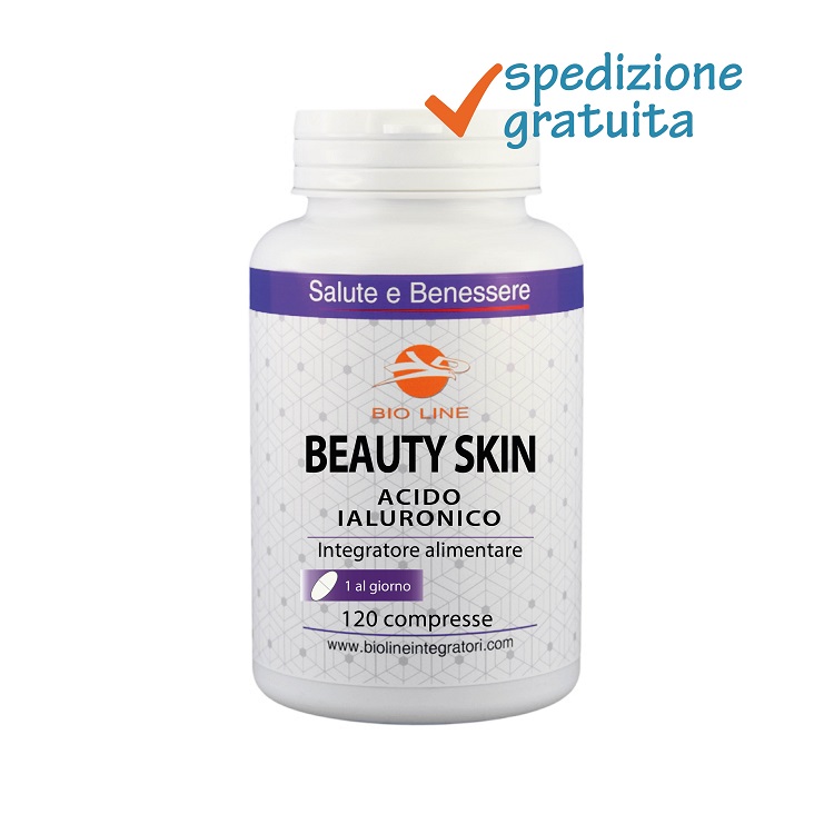 beauty skin 120 cpr ac ial sped gratuita Beauty Skin - Integratore in compresse a base di acido ialuronico - immagine 1