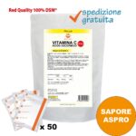 Acido Ascorbico Red Quality (DSM) - Integratore in polvere in bustine di vitamina C ad azione antiossidante - Sostanza pura senza eccipienti
