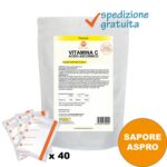 Acido Ascorbico - Integratore in polvere in bustine di vitamina C ad azione antiossidante - Sostanza pura senza eccipienti