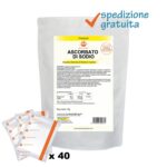 Ascorbato di Sodio - Integratore in polvere in bustine di vitamina C - Utile per l'azione antiossidante - Sostanza pura senza eccipienti