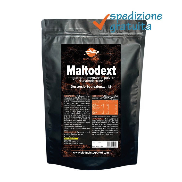 maltodext 2 kg sg Maltodext - Integratore in polvere di maltodestrine - Destrosio Equivalenza 18 - immagine 1