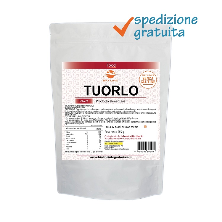 tuorlo 250 g-sg Tuorlo in Polvere - Prodotto alimentare – Sostanza pura senza eccipienti - immagine 1