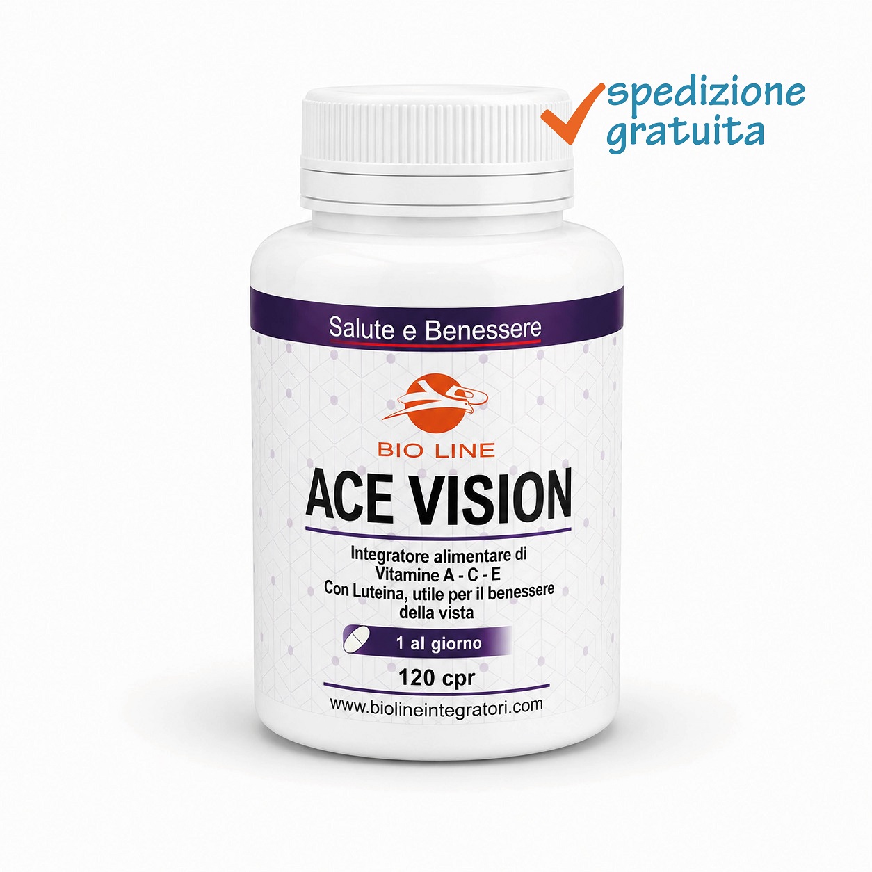 Ace vision_120cpr_sg ACE Vision - Integratore in compresse di estratti vegetali e vitamine - Con sostanze utili per la vista e sostanze ad azione antiossidante - immagine 1