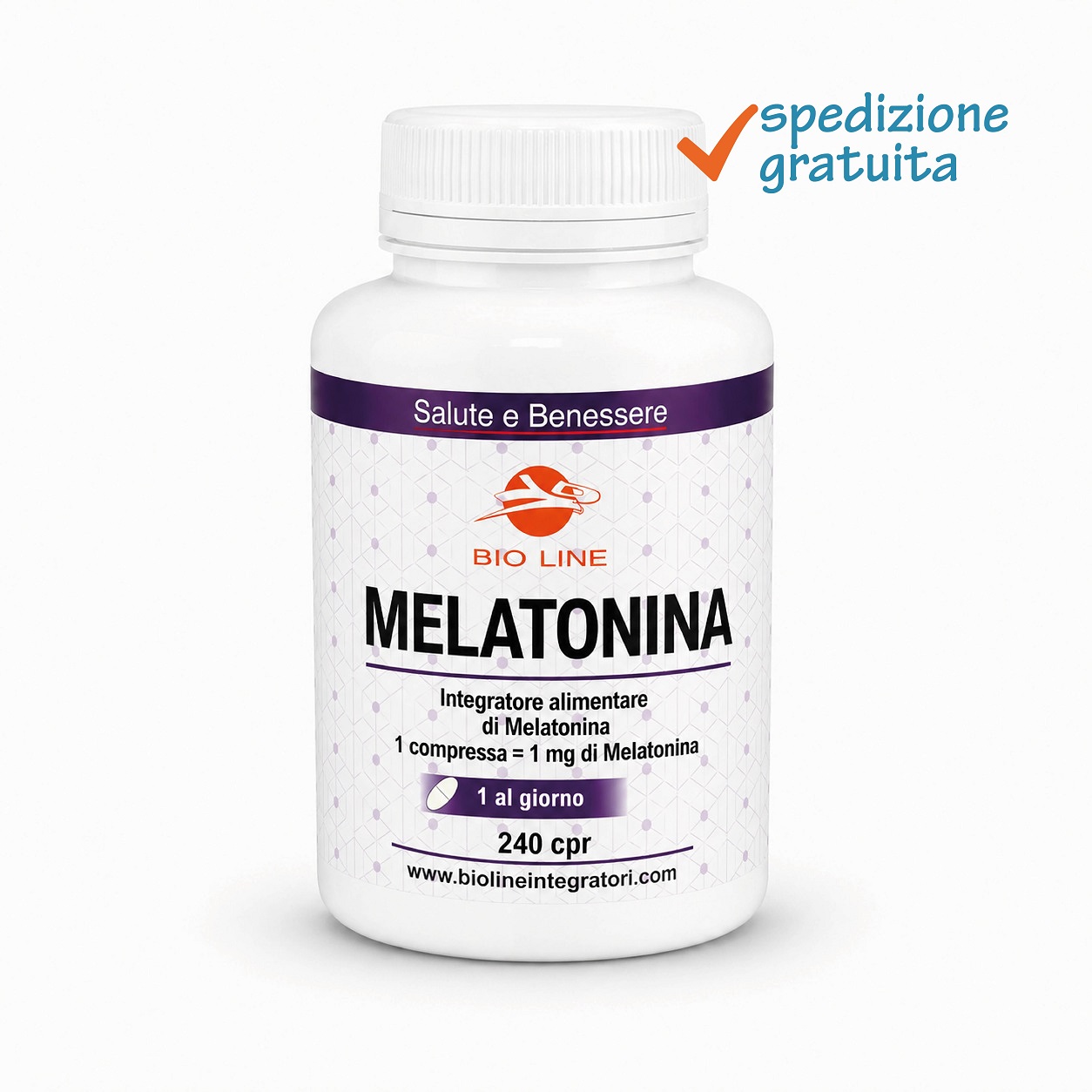 Melatonina_240cpr_sg Melatonina - Integratore in compresse a base di melatonina 1 mg - immagine 1
